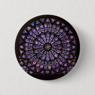 Notre Dame Cathedral Paris Rose Window 2 Inch Round Button