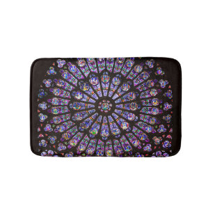 Notre Dame Cathedral Paris Rose Window Bath Mat