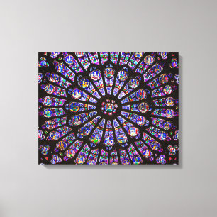 Notre Dame Cathedral Paris Rose Window Canvas Print