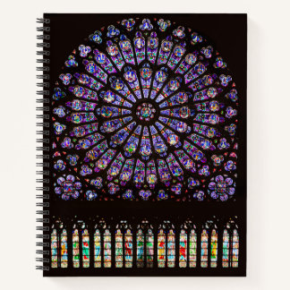 Notre Dame Cathedral Paris Rose Window Notebook