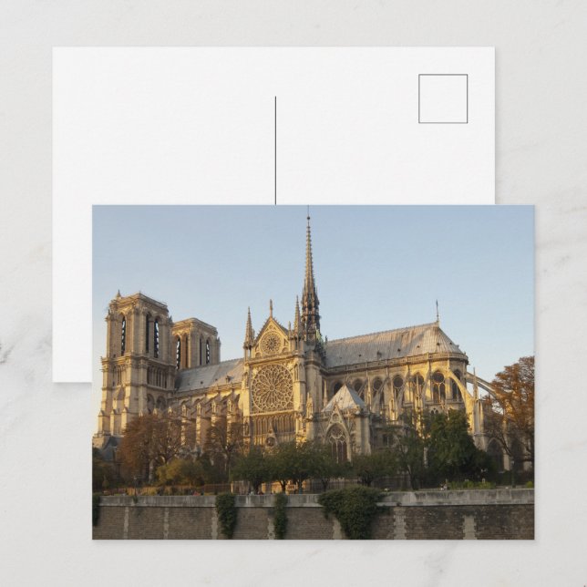 Notre Dame Cathedral Spier, Paris France Postcard (Front/Back)