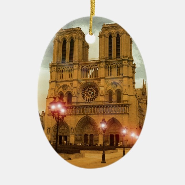 Notre Dame Ceramic Ornament (Front)