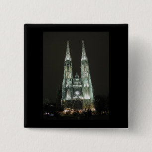Notre Dame Church 2 Inch Square Button