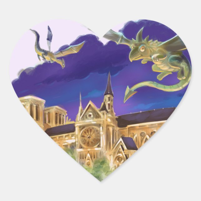 Notre Dame Classic Heart Stickers (Front)