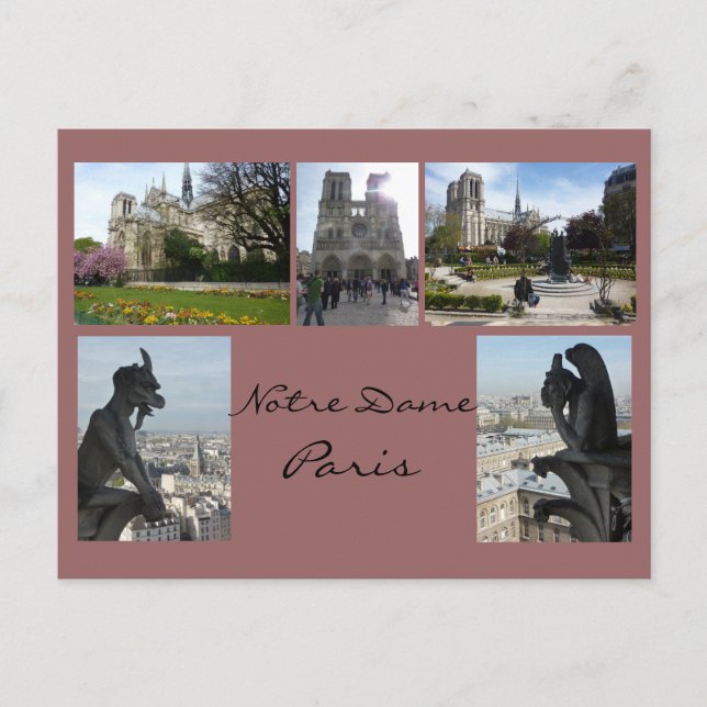 Notre Dame Collage Postcard (Front)