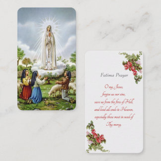 Notre-Dame de Fatima - Carte "Prière Fatima"