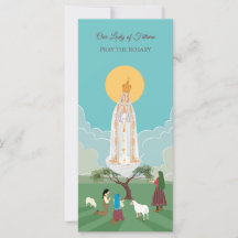Notre-Dame de Fatima et la carte de prière des ber
