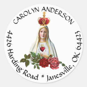 Notre-Dame de Fatima Étiquette de adresse