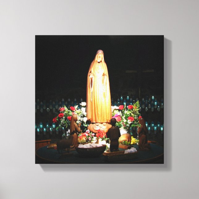 Notre Dame de Fatima Statue Toile Enveloppée Impri (Recto)