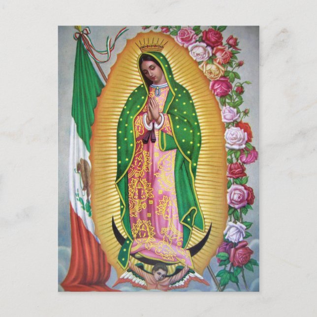 Notre-Dame de Guadalupe avec carte postale mexicai (Devant)