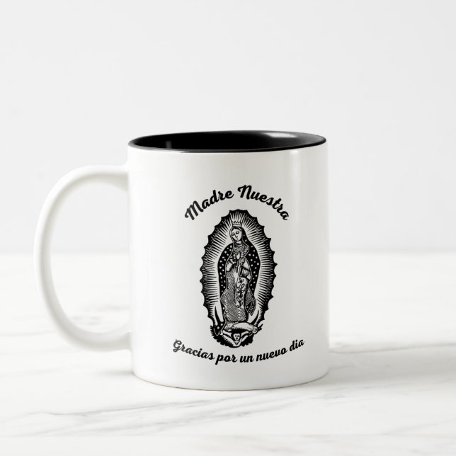 Notre-Dame de Guadalupe, Mug café, noir et blanc (Gauche)
