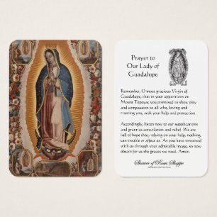 Notre-Dame de Guadalupe Prière Carte Sainte