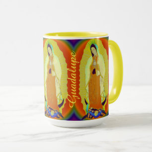notre dame de guadalupe tasse à café à deux tons