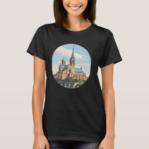Notre Dame De La Garde Cathedral Illustration Desi T-Shirt