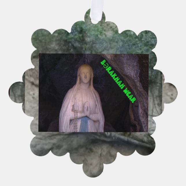 Notre Dame de Lourdes Ornament Card (Front)