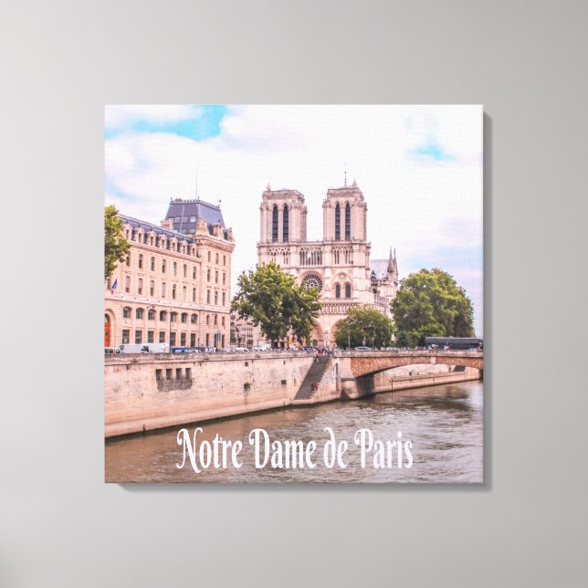 Notre Dame de Paris France Catholic cathedral Canvas Print (Front)