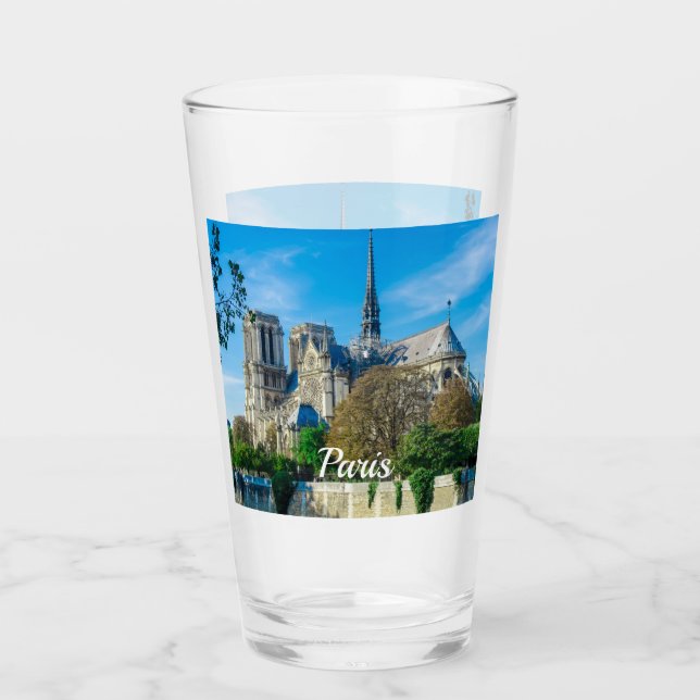Notre Dame de Paris in France Glass (Front)