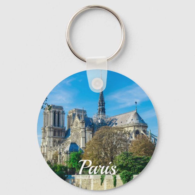 Notre Dame de Paris in France Keychain (Front)