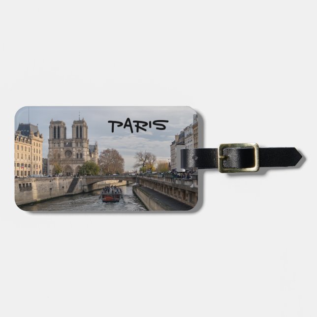 Notre Dame de Paris Luggage Tag (Front Horizontal)