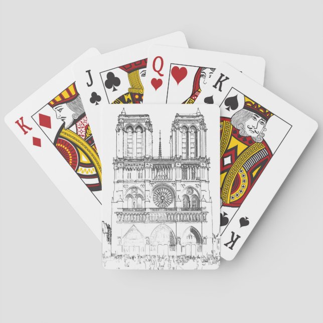 Notre Dame de Paris - Paris, France Playing Cards (Back)