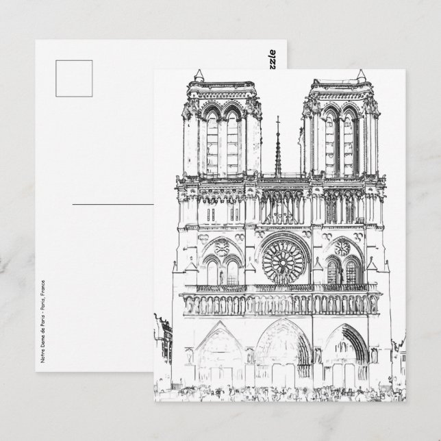 Notre Dame de Paris - Paris, France Postcard (Front/Back)