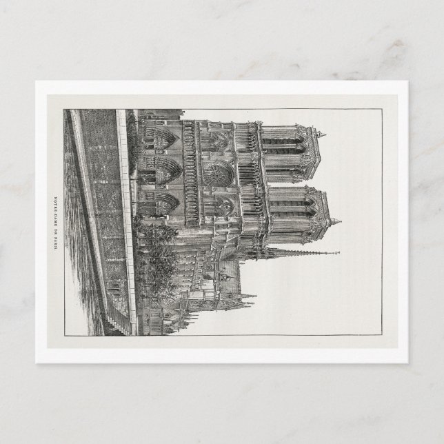 Notre Dame de Paris Postcard + Envelope (Front)