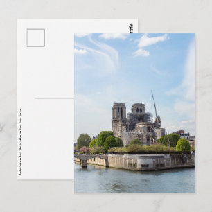 Notre Dame de Paris, the day after 2019 fire Postcard