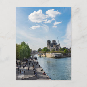 Notre Dame de Paris, the day after 2019 fire Postcard