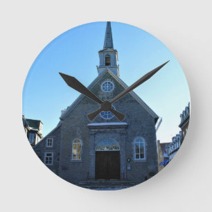 Notre Dame des Victoires, Old Quebec City, Canada Round Clock