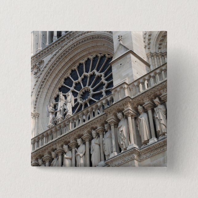 Notre Dame detail 2 Inch Square Button (Front)