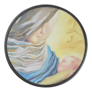 Notre Dame du Silence tenant le bébé Jésus