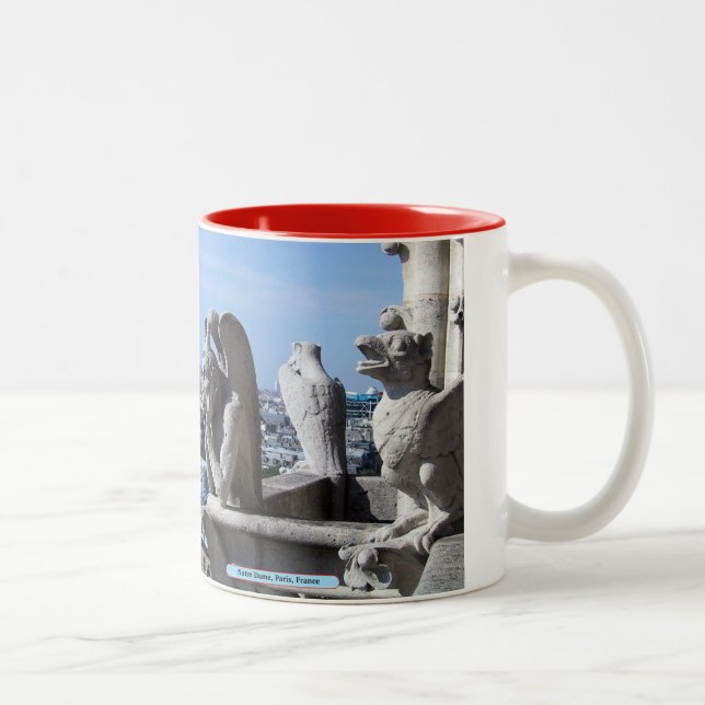 Notre Dame, Paris, France Two-Tone Coffee Mug (Right)