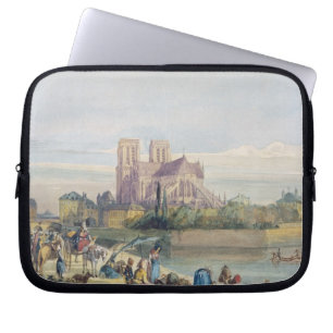 Notre Dame, Paris (w/c on paper) Laptop Sleeve