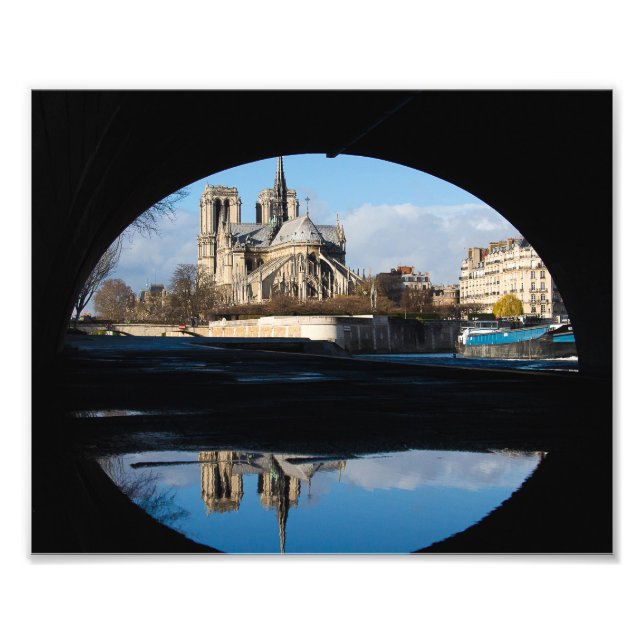 Notre Dame Reflections Photo Print (Front)