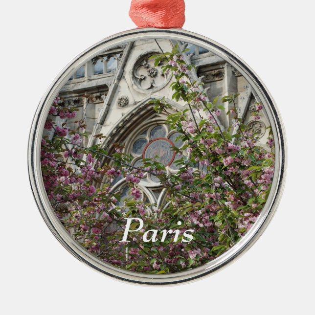 Notre Dame spring Metal Ornament (Front)