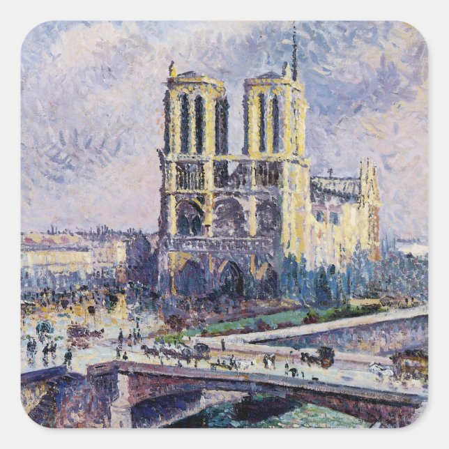 Notre Dame Square Sticker (Front)