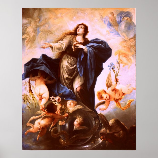 Notre Dame Vierge Marie Immaculée Coeur 2 Poster (Devant)