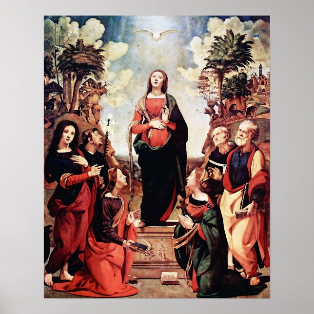 Notre Dame Vierge Marie Immaculée Coeur 3 Poster (Devant)