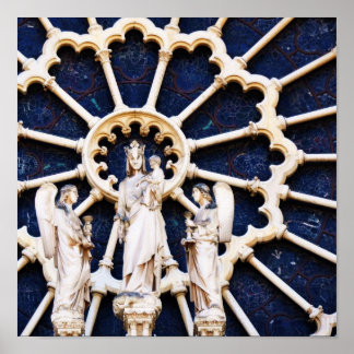 Notre Dame's Rose Window Poster