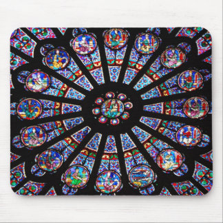Notre Dame's Stained Glass Mouse Pad