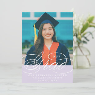 NOTRE ÉLÉGANT SCRIPT GRAD CARTES D'INVITATION À