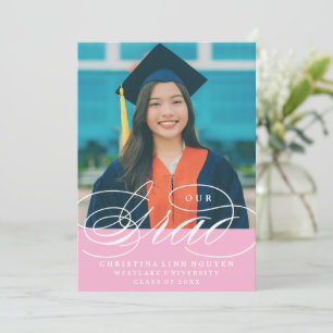 NOTRE ÉLÉGANT SCRIPT GRAD CARTES D'INVITATION À