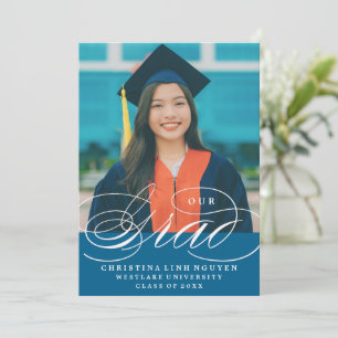 NOTRE ÉLÉGANT SCRIPT GRAD CARTES D'INVITATION À