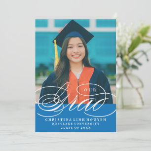 NOTRE ÉLÉGANT SCRIPT GRAD CARTES D'INVITATION À