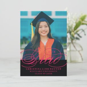 NOTRE ÉLÉGANT SCRIPT GRAD CARTES D'INVITATION À