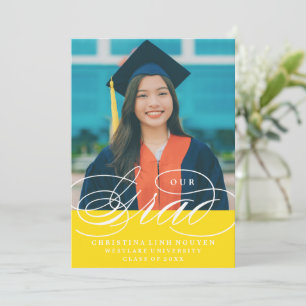 NOTRE ÉLÉGANT SCRIPT GRAD CARTES D'INVITATION À