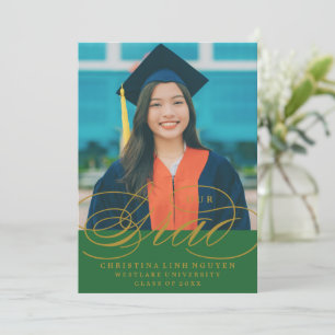 NOTRE ÉLÉGANT SCRIPT GRAD CARTES D'INVITATION À