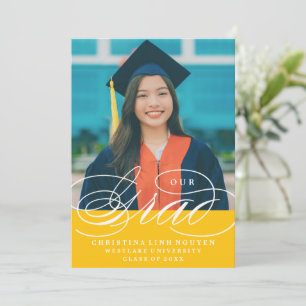 NOTRE ÉLÉGANT SCRIPT GRAD CARTES D'INVITATION À