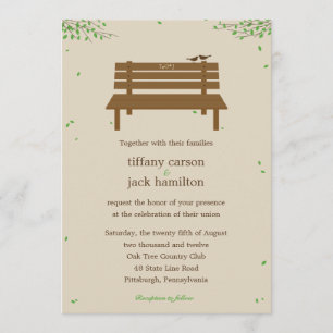 Notre Faire-part de mariage de banc