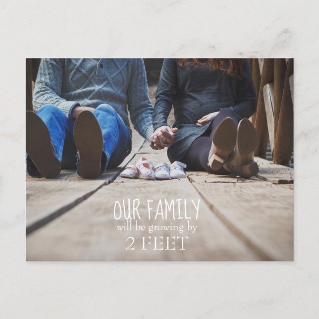 Notre Famille Augmentera De 2 Pieds Carte Postale (Devant)